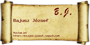 Bajusz József névjegykártya