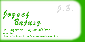 jozsef bajusz business card